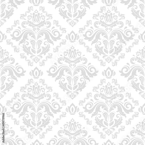 Classic seamless vector pattern. Damask orient ornament. Classic vintage background. Orient light pattern