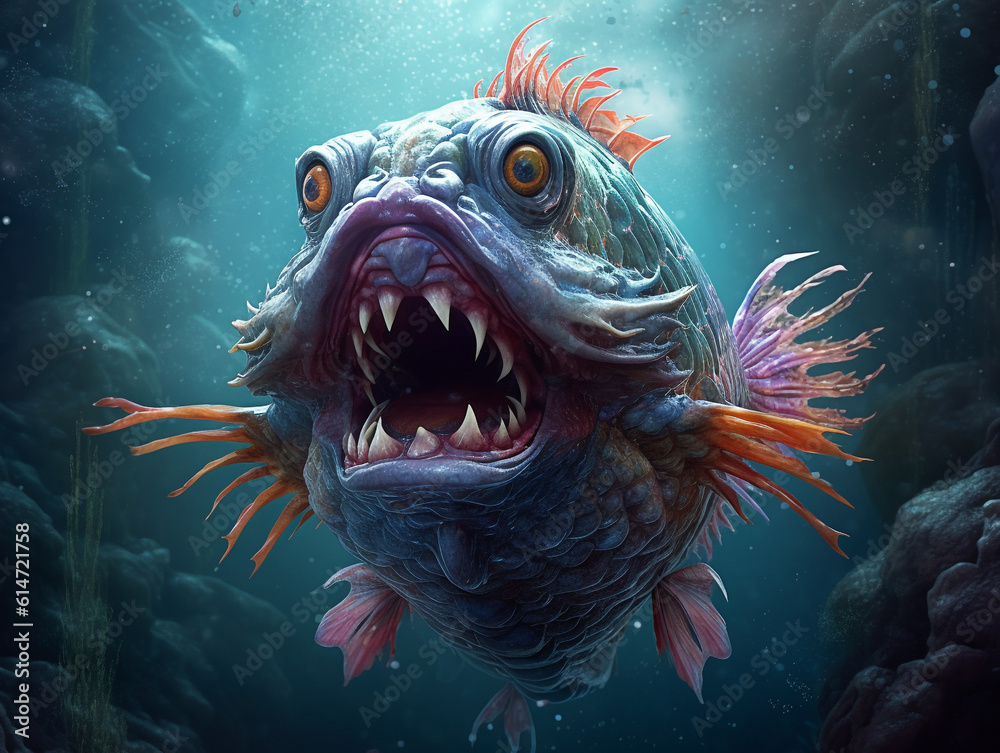 Undersea fish monster