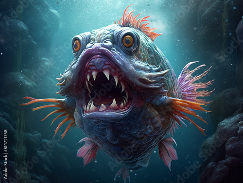 Undersea fish monster