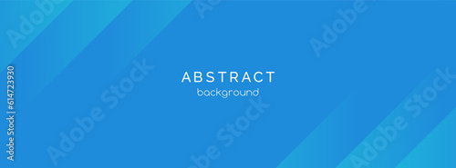 Blue abstract vector long banner. Minimal business background with lines and text. Facebook cover, social media header, banner