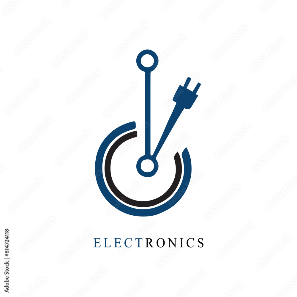 Free vector flat design electronics logo Free vector flat design electronics logo