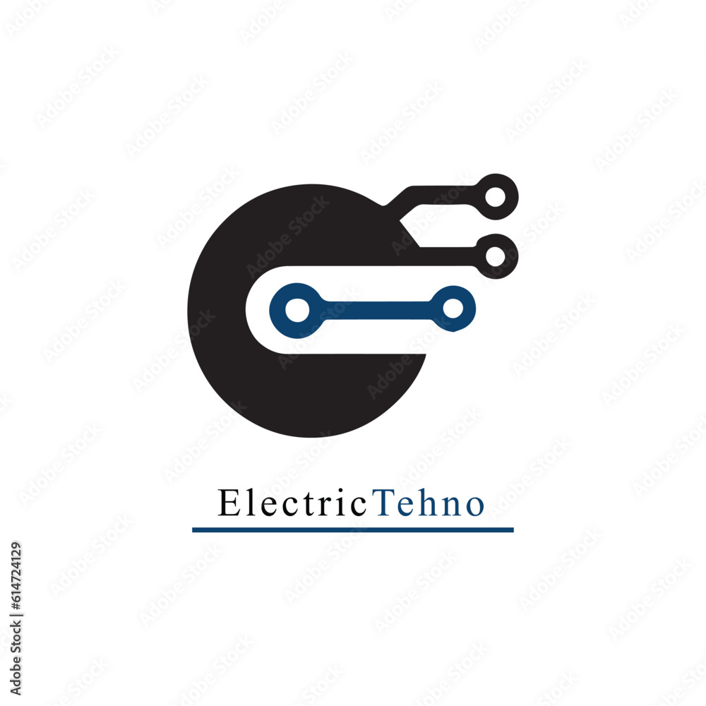 Electrical technology logo design Free Vector Electrical technology logo design Free Vector