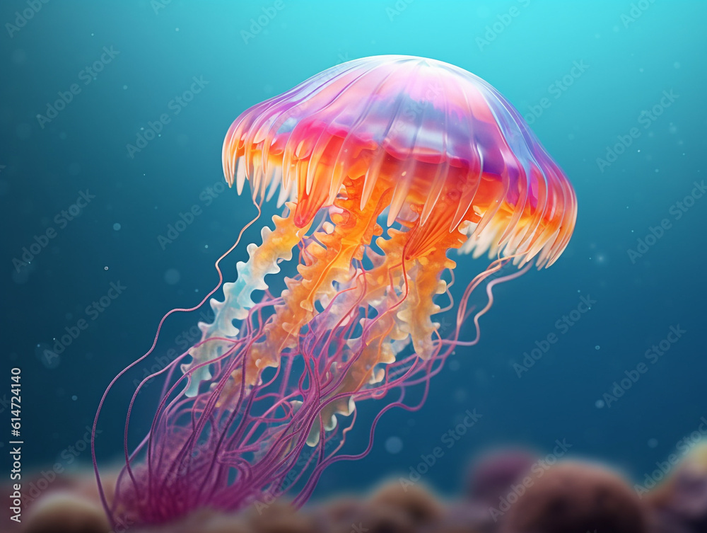 Obraz premium Jellyfish in undersea