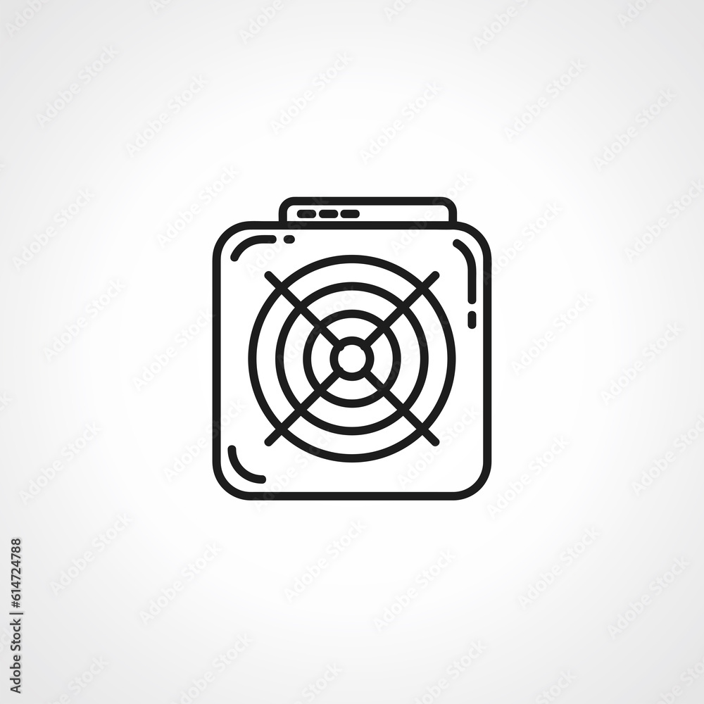 ASIC Miner Line icon. asic miner outline icon ASIC Miner Line icon. asic miner outline icon