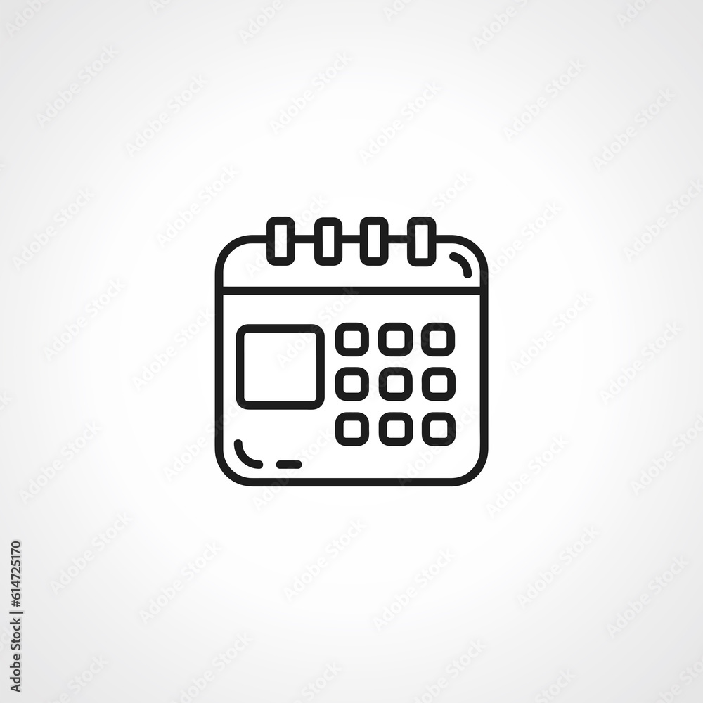 Calendar line icon. Calendar outline icon Calendar line icon. Calendar outline icon
