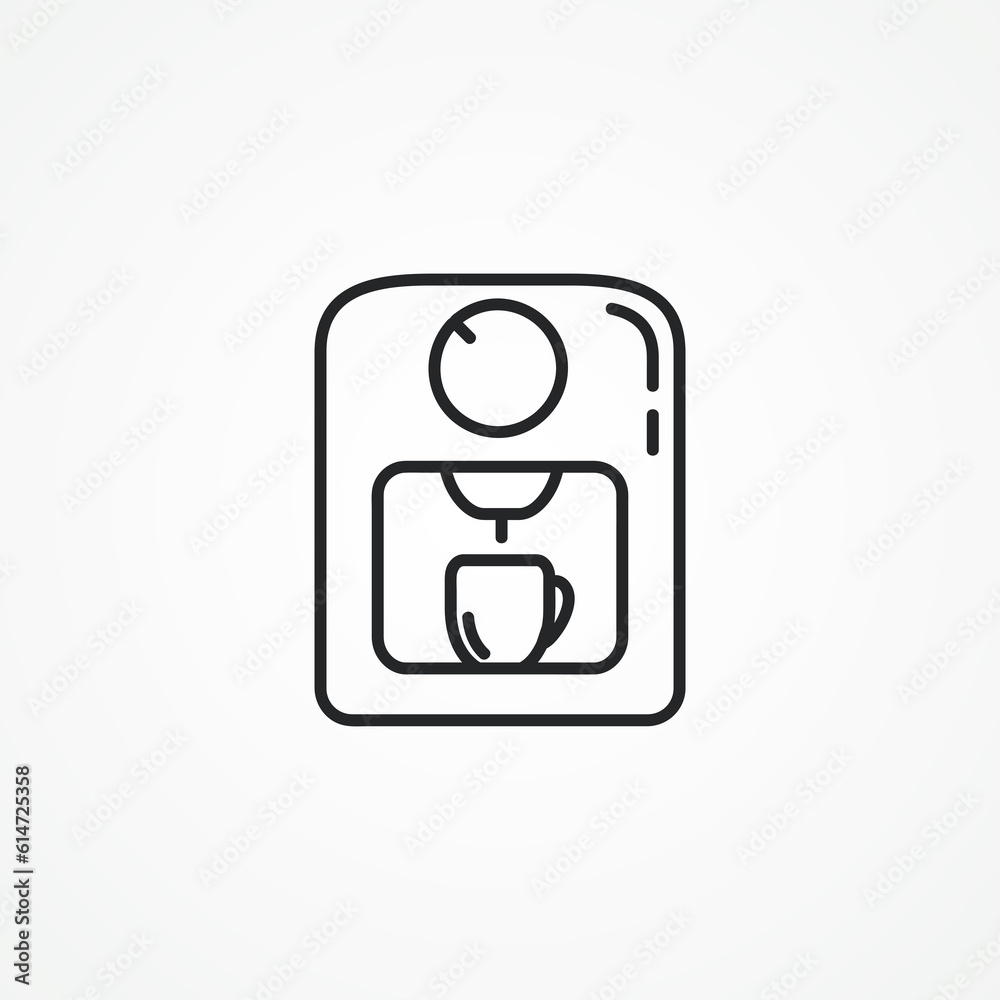 coffee machine line icon. espresso machine line icon. coffee machine line icon. espresso machine line icon.