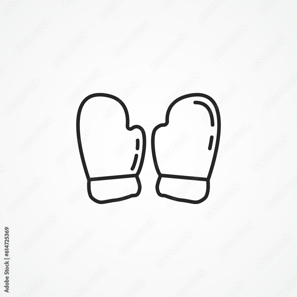 Cooking gloves line icon. Cooking gloves linear icon