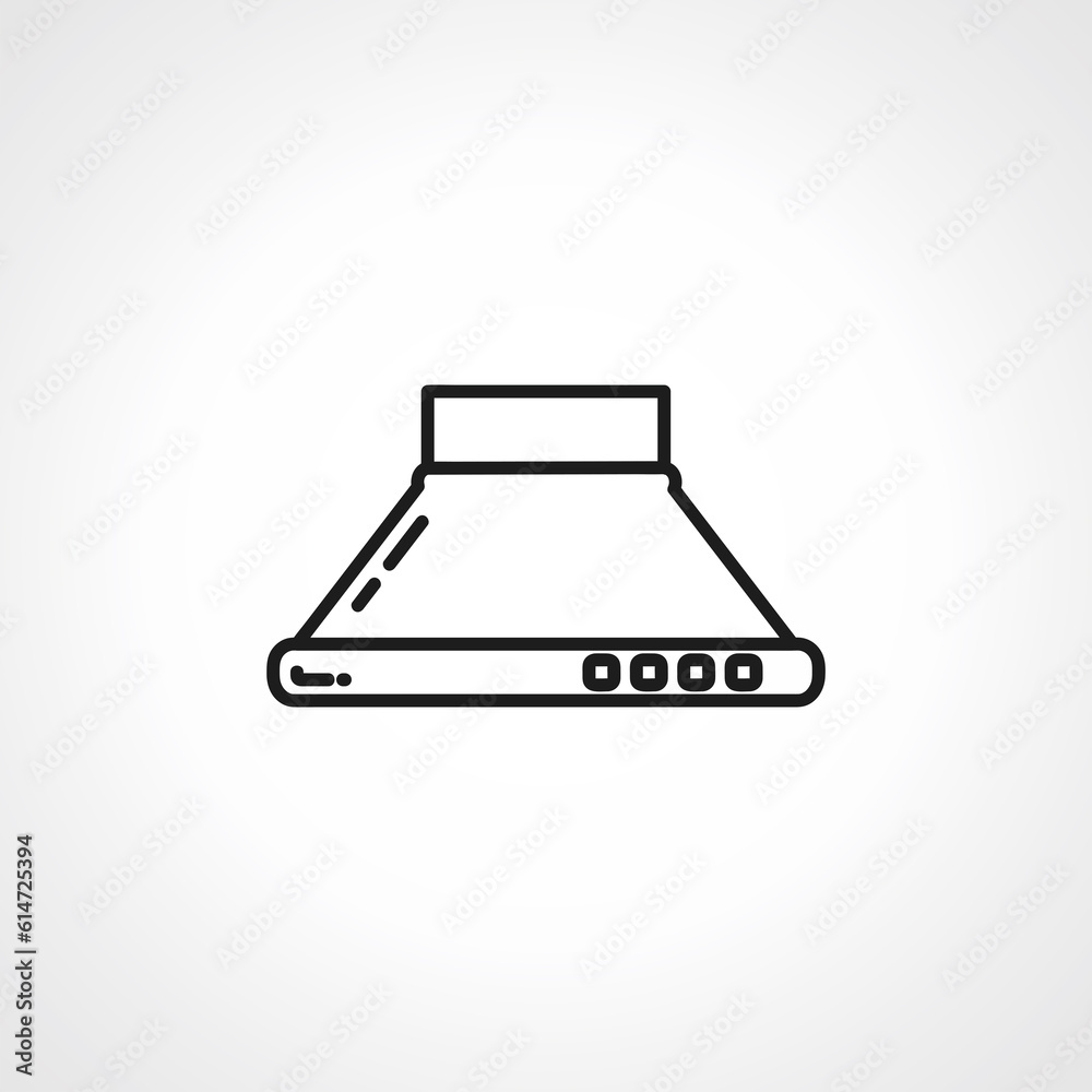 Kitchen hood thin line icon. Kitchen hood outline icon, Kitchen hood thin line icon. Kitchen hood outline icon,