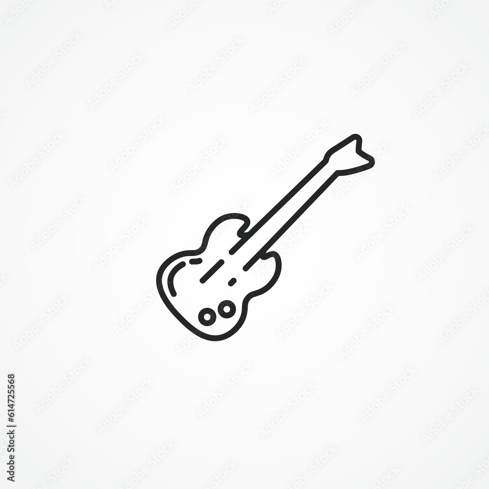electric guitar line icon. electric guitar line icon. electric guitar line icon. electric guitar line icon.