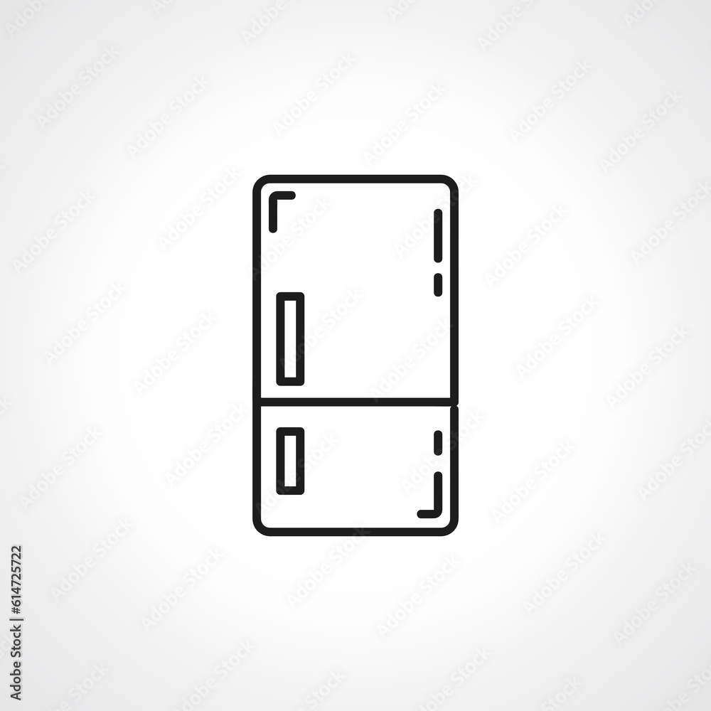 fridge freezer refrigerator thin line icon. refrigerator outline icon, fridge freezer refrigerator thin line icon. refrigerator outline icon,
