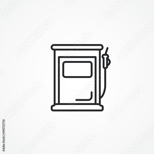 Gas station linear icon. gasoline pump line icon. fuel sign
