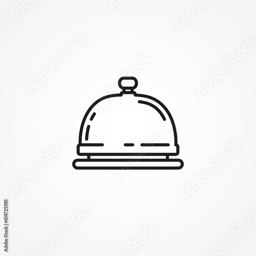 hotel bell line icon. hotel ring line icon.