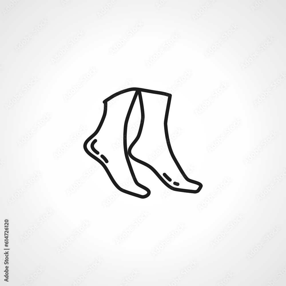 legs line icon. Female legs line icon.