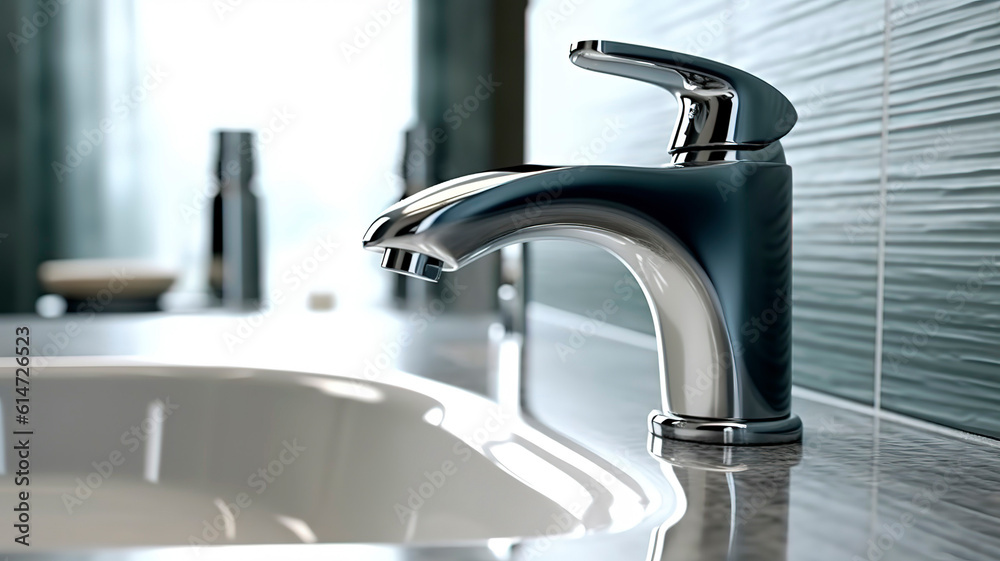 Interior of bathroom with sink basin faucet. Interior of bathroom with sink basin faucet.