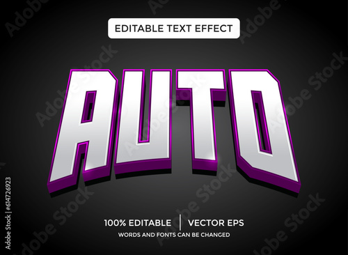 auto 3D editable text effect template