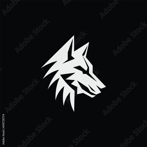 Abstract wolf head logo design vector illustration