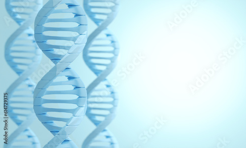 DNA gene helix spiral molecule structure. 3D illustration