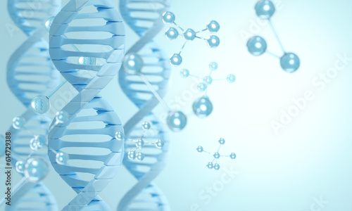 DNA structure. Medical science background. 3D illustration