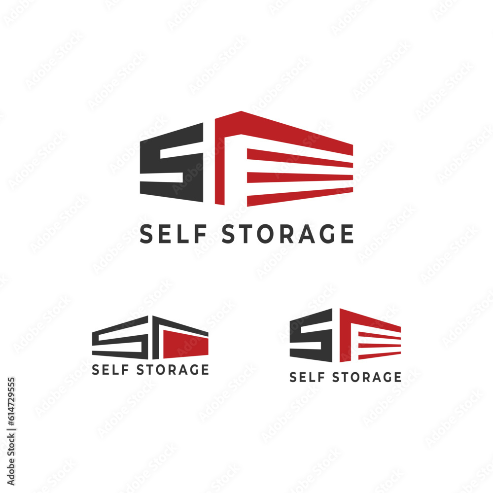 S letter logo with simple and modern storage unit.