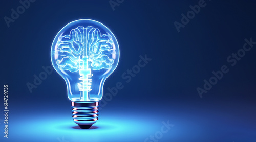The light bulb in idea innovation and inspiration concept. Generative AI.