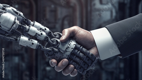 Handshake human and robot © Aziz