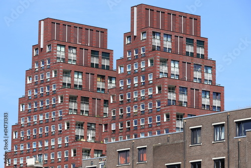 Photography Amsterdam Modern Residential Pyramid Shaped Buildings, Netherlands