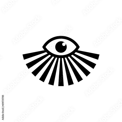 all seeing eye symbol vector illustration