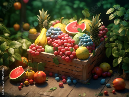 Colorful fruit collection