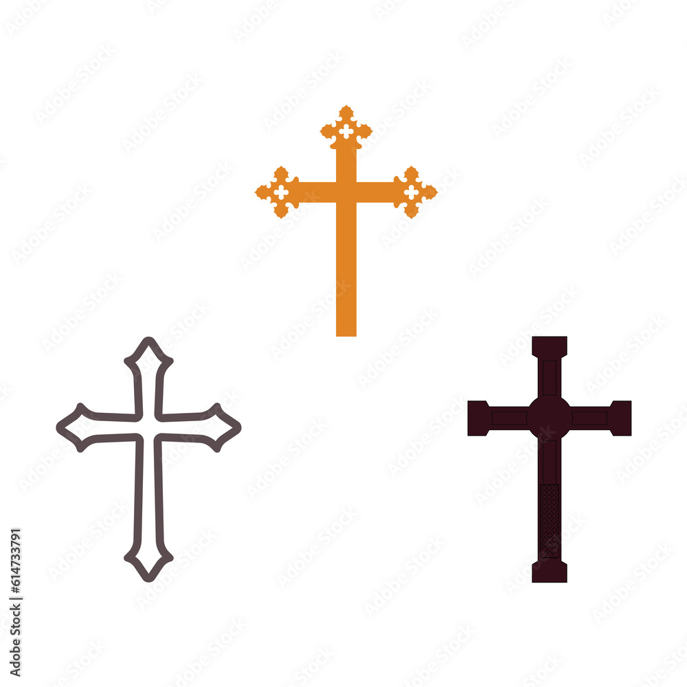 Christian Faith Symbol the cross vector illustrations