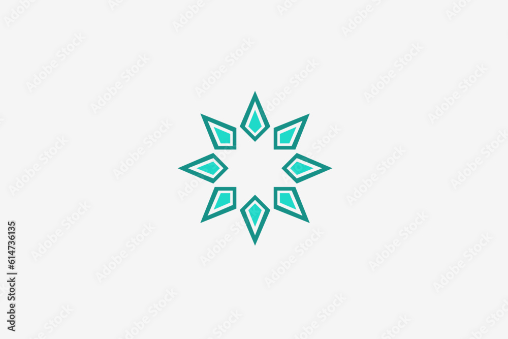 Illustration vector graphic of modern flower geometric. Good for logo Illustration vector graphic of modern flower geometric. Good for logo