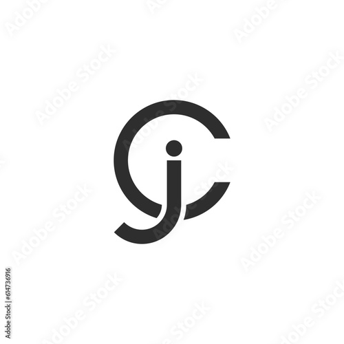 cj initial monogram vector icon illustration