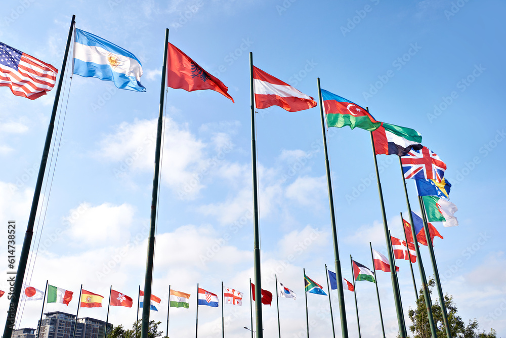 Flags of countries for business events