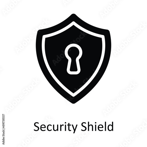 Security Shield  Vector Solid  Icon Design illustration. Network and communication Symbol on White background EPS 10 File