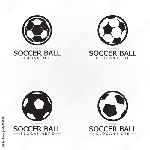 Soccer ball logo design Icon & Symbol Vector Template. football logo design