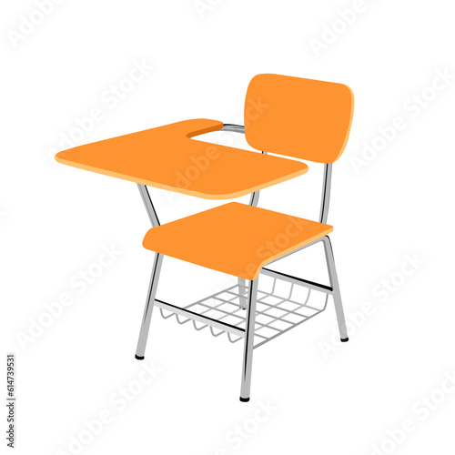 School chair.shool desk illustration on grey background
.School Teacher Student class room