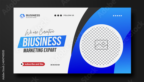 YouTube video thumbnail for workshop promotion Corporate thumbnail and web banner template	