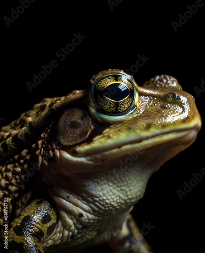 Frog profile portrait - Generative AI