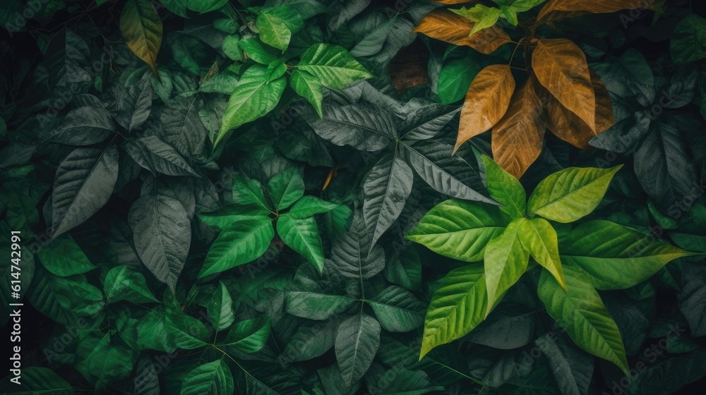 Green foliage background Green foliage background