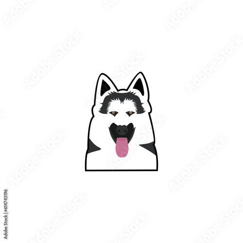 Wolf head Vector illustration. Wolf Vintage Logo Stock Vector.