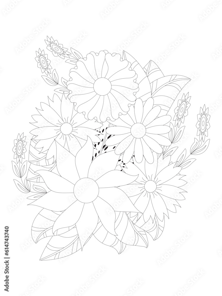  
 floral drawing. Art therapy coloring pages.Vector illustration Floral Mandala Coloring Pages, Flower Mandala Coloring Page,