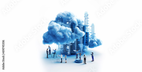 image of team of cloud technology provider workin hd wallpaper © Yasir