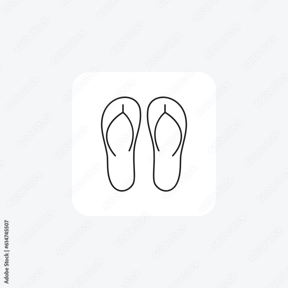 Flip Flops Beach Foot wear Simple and sleek Flat Icon Design on White background
Flip Flops Beach Foot wear Simple and sleek Flat Icon Design on White background