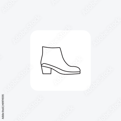  Ankle Boots Fashionable Boots Simple and sleek Flat Icon Design on White background

