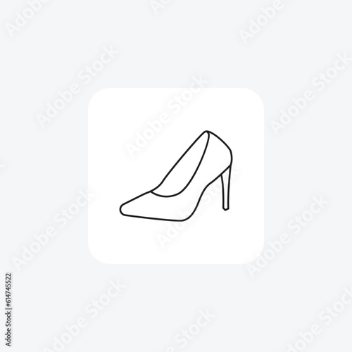 Pointed Toe Shoes Sharp Sophistication Simple and sleek Flat Icon Design on White background

