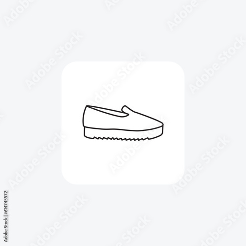 Platform Shoes Elevated PlatformsSimple and sleek Flat Icon Design on White background

