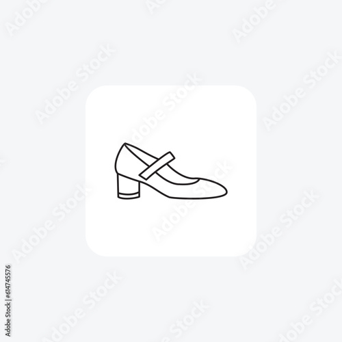  Mary Janes Vintage Charm Vector Flat Icon Isolated on white Background

