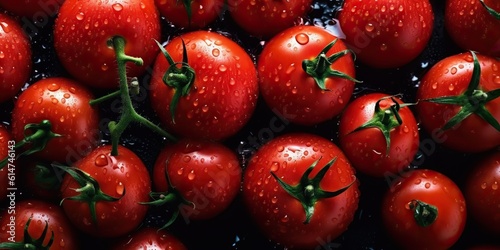 AI Generated. AI Generative. Eco organic fresh red tomato. Vegetable vegetarian food nutrition farm food. Graphic Art