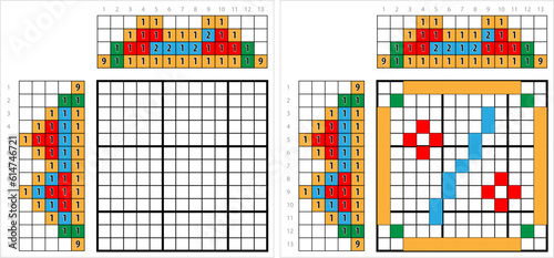Percentage Icon Nonogram Pixel Art M_2306004