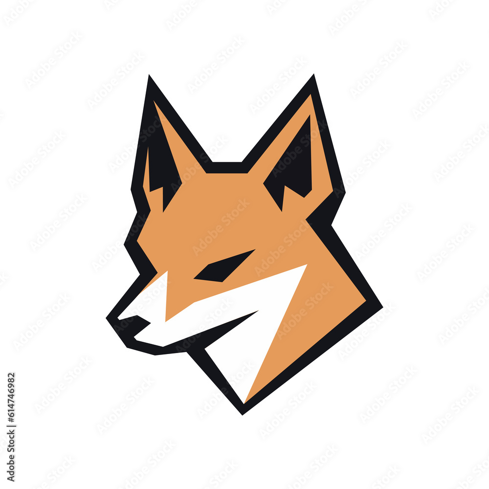 Fototapeta premium creative fox animal modern simple design concept logo
