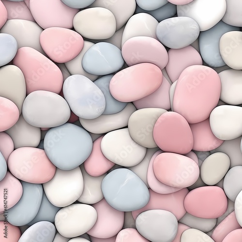 pink and white stones background, generated Ai